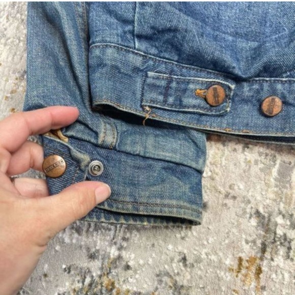 VINTAGE 1970 | Maverick Blue Bell Sherpa Denim Trucker Jacket Corduroy - Picture 6 of 15